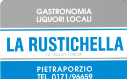 Calendarietto - La Rustichella - Gastronomia - Liquiori Locali - Pietraporzio - Anno 1989 - Petit Format : 1981-90