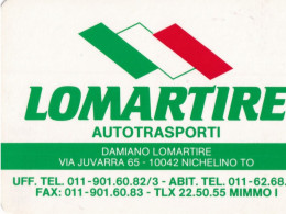 Calendarietto - Lomartire - Autotrasporti - Nichelino - Trino - Anno 1989 - Small : 1981-90