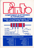 Calendarietto - Pinto - Componenti Elettronici - Torino - Anno 1989 - Formato Piccolo : 1981-90