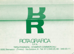 Calendarietto - Rotagrafica - Beinasco - Torino - Anno 1989 - Tamaño Pequeño : 1981-90