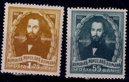 ROMANIA 1952 100TH DEATH ANNIVERSARY OF NICOLAE BALCESCU MI No 1413-4 MNH VF!! - Unused Stamps