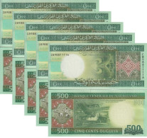 MAURITANIA 500 Ouguiya 2013 P 18 UNC X 5 Banknotes With Consecutive Serial Numbers - Mauritanie