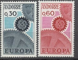 ANDORRA Franz. 199-200, Postfrisch **, Europa CEPT 1967 - Nuevos