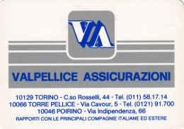 Calendarietto - Valpellice Assicurazioni - Torino - Torre Pellice - Poirino - Anno 1989 - Petit Format : 1981-90