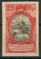 Liechtenstein 1921 Michel Nummer 54U Ohne Gummi - Gebruikt