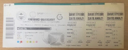 FENERBAHCE - GALATASARAY   ,MATCH TICKET ,2012 - Eintrittskarten