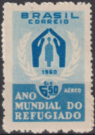 1960 Brasilien AEREO ** Mi:BR 977, Sn:BR C94, Yt:BR PA82, World Refugee Year - Luftpost (private Gesellschaften)