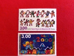 SAINT PIERRE ET MIQUELON SPM 2001  - 2 V Neuf MNH ** An 2000 YT 706 726 Faciale 0,92 € Cote 3,45 € - Nuevos