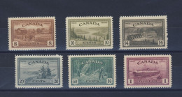 6x MH Canada Peace Issue Stamp Set #268 To #273 MH VF Guide Value = $85.00 - Ongebruikt