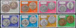 1972, San Marino, Coins Of San Marino, Coins, Economy, Numismatics, 8 Stamps, MNH(**), SM 1017-24 - Ongebruikt