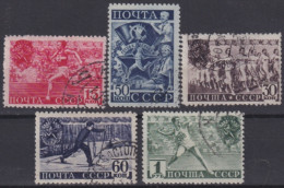 F-EX48441 RUSSIA 1940 USED PHISICAL CULTURE SPORT SKI RUNNING JAVALIN.  - Used Stamps