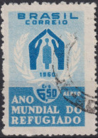 1960 Brasilien AEREO ° Mi:BR 977, Sn:BR C94, Yt:BR PA82, World Refugee Year - Used Stamps