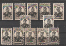 ///   FRANCE ///  Ensemble Des 13 Timbres Maurice Eboué Noirs Tous** 13 VENDUS MANQUE 1 SUR SCAN ** - Non Classificati