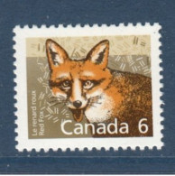 Canada, **, Yv 1068, Mi 1106, SG 1265, Renard Roux (Vulpes Vulpes), - Unused Stamps