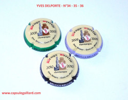 Série De 3 Capsules De Champagne - YVES DELPORTE - 34 - 35 - 36 - Collections