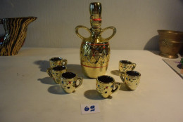 C69 Ancien Service à Liqueur - Carafe Et 6 Verre - Style Musulman - Autres & Non Classés