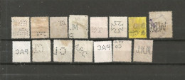 Perforés : Petit Lot De Timbres De Divers Pays - Collections (sans Albums)