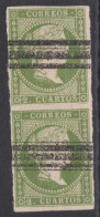 00612/ 1855  Sg54 2c Green Imperf MNH Pair Remainder Queen Isabella II - Collezioni