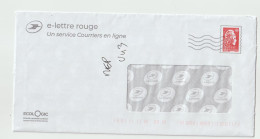 7627 PAP Prêt à Poster E-LETTRE ROUGE En Ligne Yseult Yz Registered PEFC 10-31-2382 - PAP: Sonstige (1995-...)
