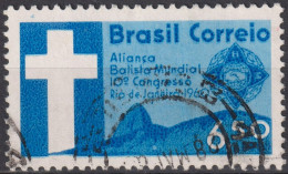 1960 Brasilien AEREO ° Mi:BR 984, Sn:BR C100, Yt:BR PA88, 10th Baptist World Congress - Usados