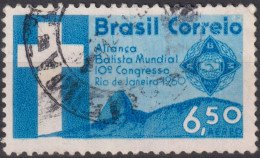 1960 Brasilien AEREO ° Mi:BR 984, Sn:BR C100, Yt:BR PA88, 10th Baptist World Congress - Poste Aérienne