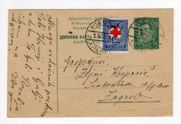 1935. KINGDOM OF YUGOSLAVIA,CROATIA,HLEBINE TO ZAGREB,STATIONERY CARD,USED TO ZAGREB - Postwaardestukken