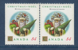 Canada, **, Yv 1291, Mi 1337 Dl +r, SG 1291 A, Noël 1992, Paire De Carnet, - Nuovi