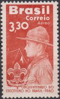 1960 Brasilien AEREO ** Mi:BR 985, Sn:BR C101, Yt:BR PA90, 50th Anniversary Of Scouting In Brazil - Unused Stamps