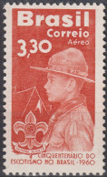 1960 Brasilien AEREO ** Mi:BR 985, Sn:BR C101, Yt:BR PA90, 50th Anniversary Of Scouting In Brazil - Luftpost