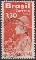 1960 Brasilien AEREO ° Mi:BR 985, Sn:BR C101, Yt:BR PA90, 50th Anniversary Of Scouting In Brazil - Usados