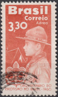 1960 Brasilien AEREO ° Mi:BR 985, Sn:BR C101, Yt:BR PA90, 50th Anniversary Of Scouting In Brazil - Usati