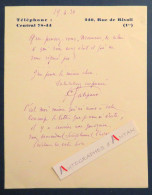 ● L.A.S 1930 Félix GALIPAUX écrivain Humoriste Violoniste Comédien Né à Bordeaux Lettre Autographe - Ecrivains