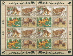 UNO Genf 1995 Gefährdete Arten: Tiere 263/66 ZD-Bogen Postfrisch (C14238) - Hojas Y Bloques