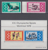Olympia'76 , BRD 886/87 + Bl.12 , Xx   (8814) - Sommer 1976: Montreal