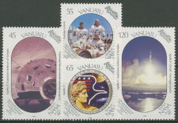 Vanuatu 1989 20 Jahre Apollo 17 Bemannte Mondlandung 821/24 Postfrisch - Vanuatu (1980-...)