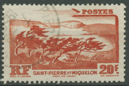 Saint-Pierre Et Miquelon 1947 Küste Im Sturm 366 Gestempelt - Oblitérés