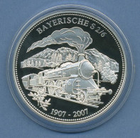 Palau 5 Dollar 2007 Eisenbahn Bayrische S 2/6, Silber, PP In Kapsel (m4745) - Palau