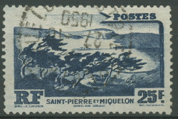 Saint-Pierre Et Miquelon 1947 Küste Im Sturm 367 Gestempelt - Gebraucht