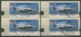 Indonesien 1996 ATM AIR SHOW Flugzeuge Automat 3, 4 Werte, 6.3e Gestempelt - Indonesië