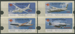 Indonesien 1996 ATM AIR SHOW Flugzeuge Automat 2 Satz 4 Werte, 3/6.2e Gestempelt - Indonesië