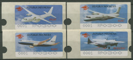 Indonesien 1996 ATM AIR SHOW Flugzeuge Automat 1 Satz 4 Werte, 3/6.1e Postfrisch - Indonesië
