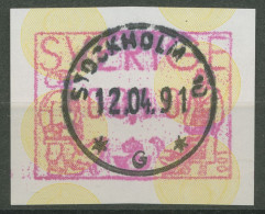 Schweden ATM 1991 Paar In Landestracht Einzelwert, ATM 1 Gestempelt - Automaatzegels [ATM]