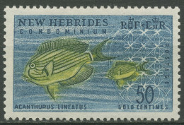 Neue Hebriden 1963 Meerestiere Gestreifter Doktorfisch 202 Postfrisch - Unused Stamps