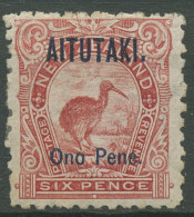 Aitutaki 1903 Vogel Kiwi 5 Mit Falz - Aitutaki