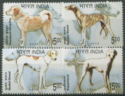 Indien 2005 Einheimische Hunderassen 2070/73 Postfrisch - Nuevos