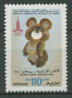 Jemen (Südjemen) 1980 Olympische Spiele Moskau Maskottchen Mischa 263 Postfrisch - Yemen