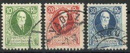 Liechtenstein 1925 Michel Nummer 72-74 Gestempelt - Gebruikt