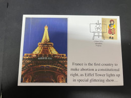 7-3-2024 (2 Y 22) France Is The First Country To Make Abortion A Constitutional Right (Eiffel Tower) - Other & Unclassified