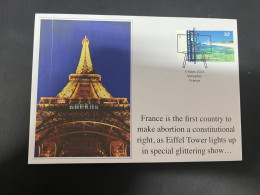 7-3-2024 (2 Y 22) France Is The First Country To Make Abortion A Constitutional Right (Eiffel Tower) - Other & Unclassified