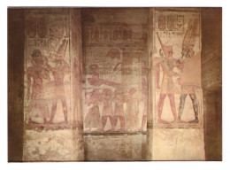 EGYPT // COLUMNS REPRESENTING RAMSES II WITH GOD AMEN RA AND GOD HORUS - Tempels Van Aboe Simbel